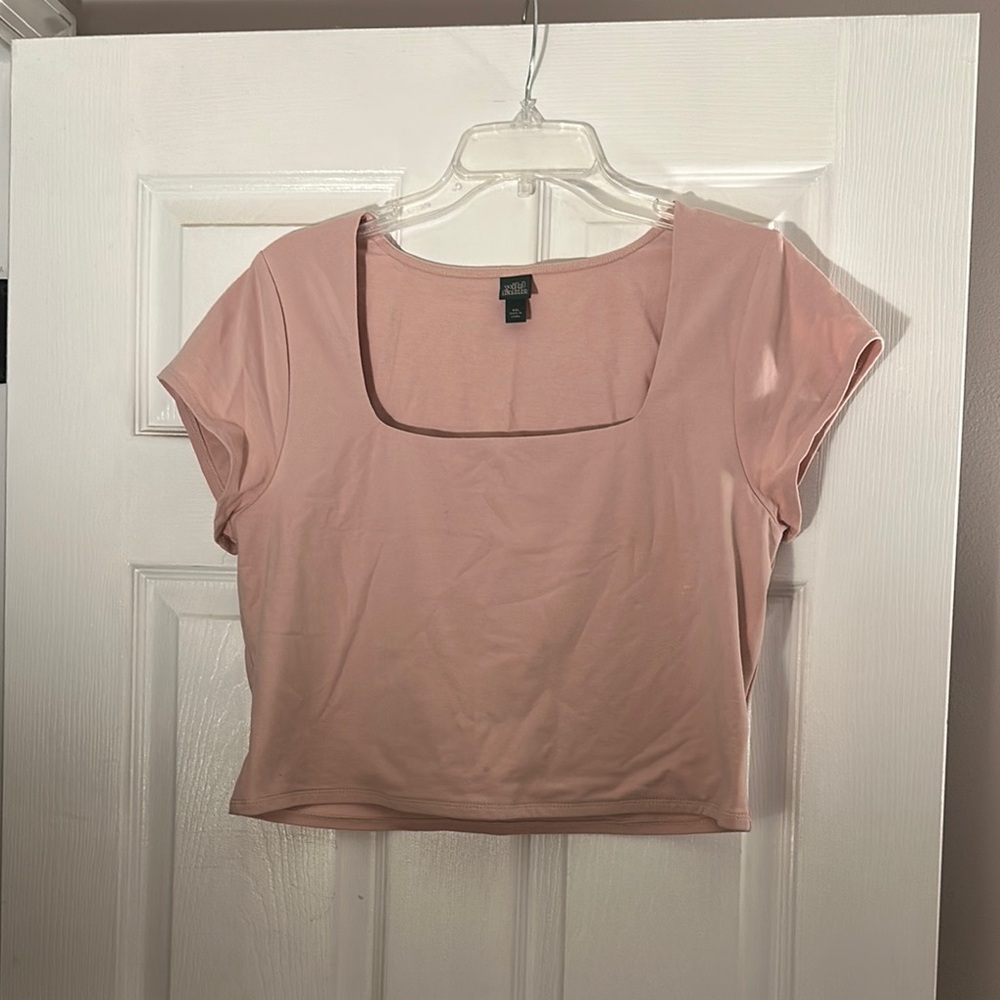 Wild Fable Pink Cap Sleeve Crop Top